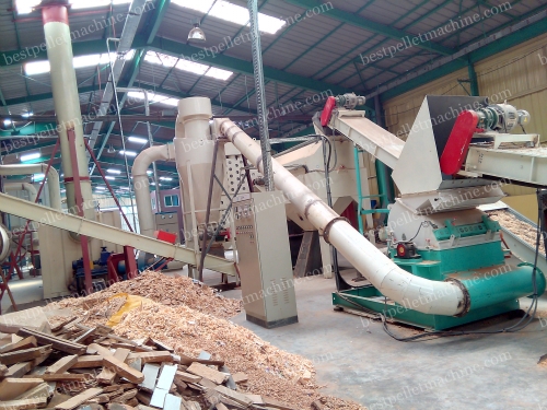 wood waste pellet line