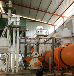 wood pellet production plant